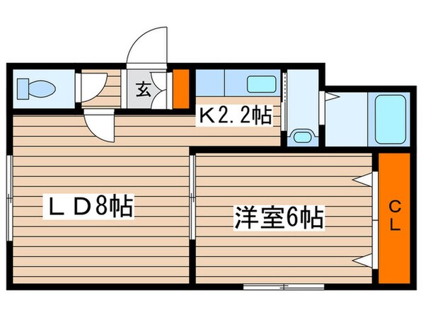 クレセールＮ１８の物件間取画像